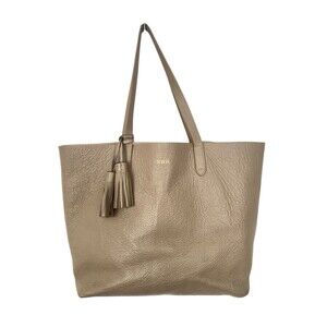 Cuyana Classic Stone  Pebbled Leather Luxe Carryall/Tote Bag Monogrammed